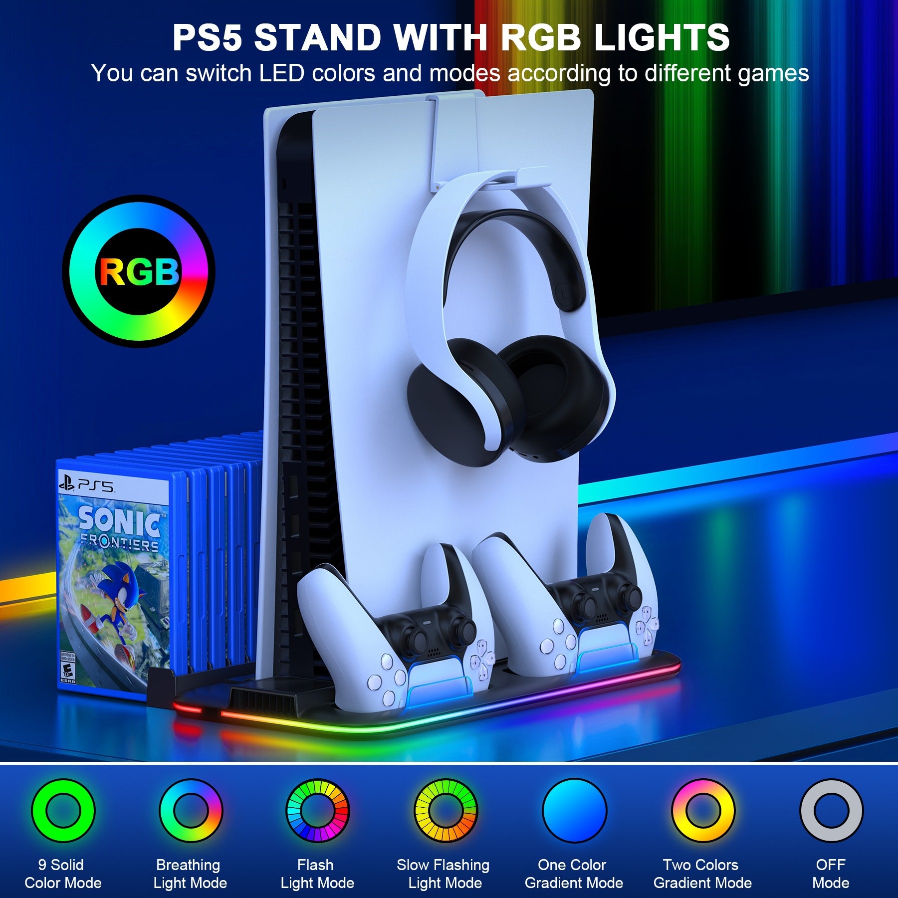 NovaTech Slim Z PS5 Kühlstation Mit Ladefunktion Aufbewahrung - Hobbyfy