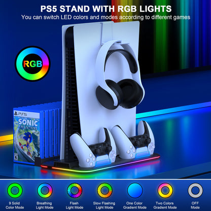 NovaTech Slim Z PS5 Kühlstation Mit Ladefunktion Aufbewahrung - Hobbyfy