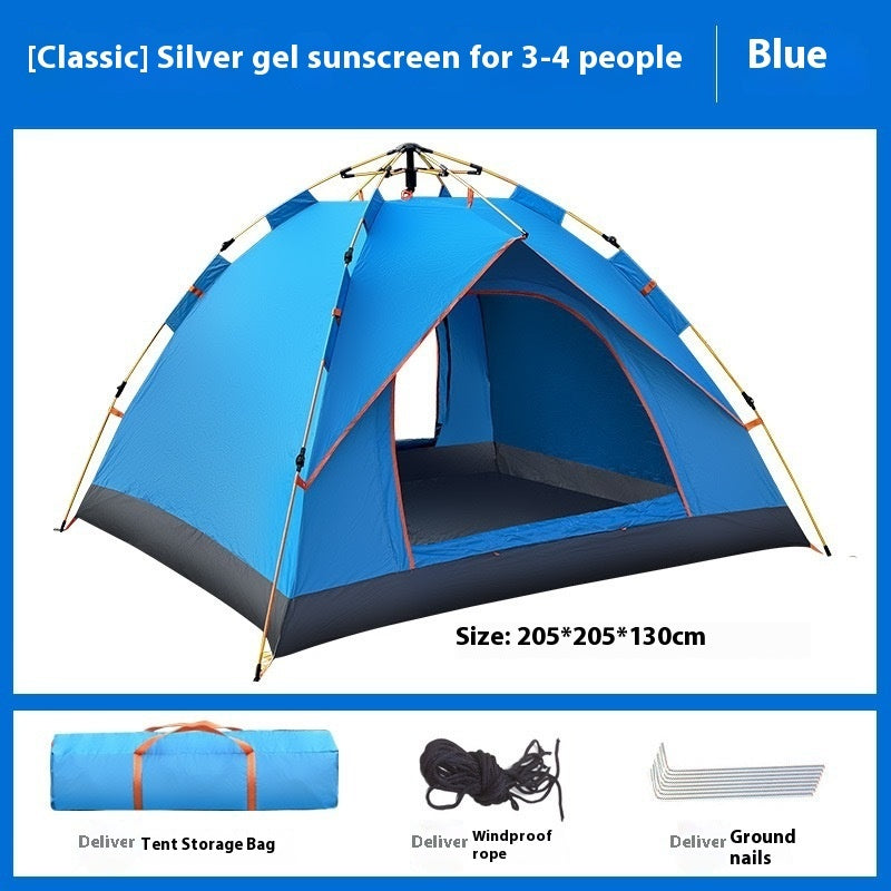 Schneller Aufbau Campingzelt Für 3 Bis 4 Personen - Hobbyfy