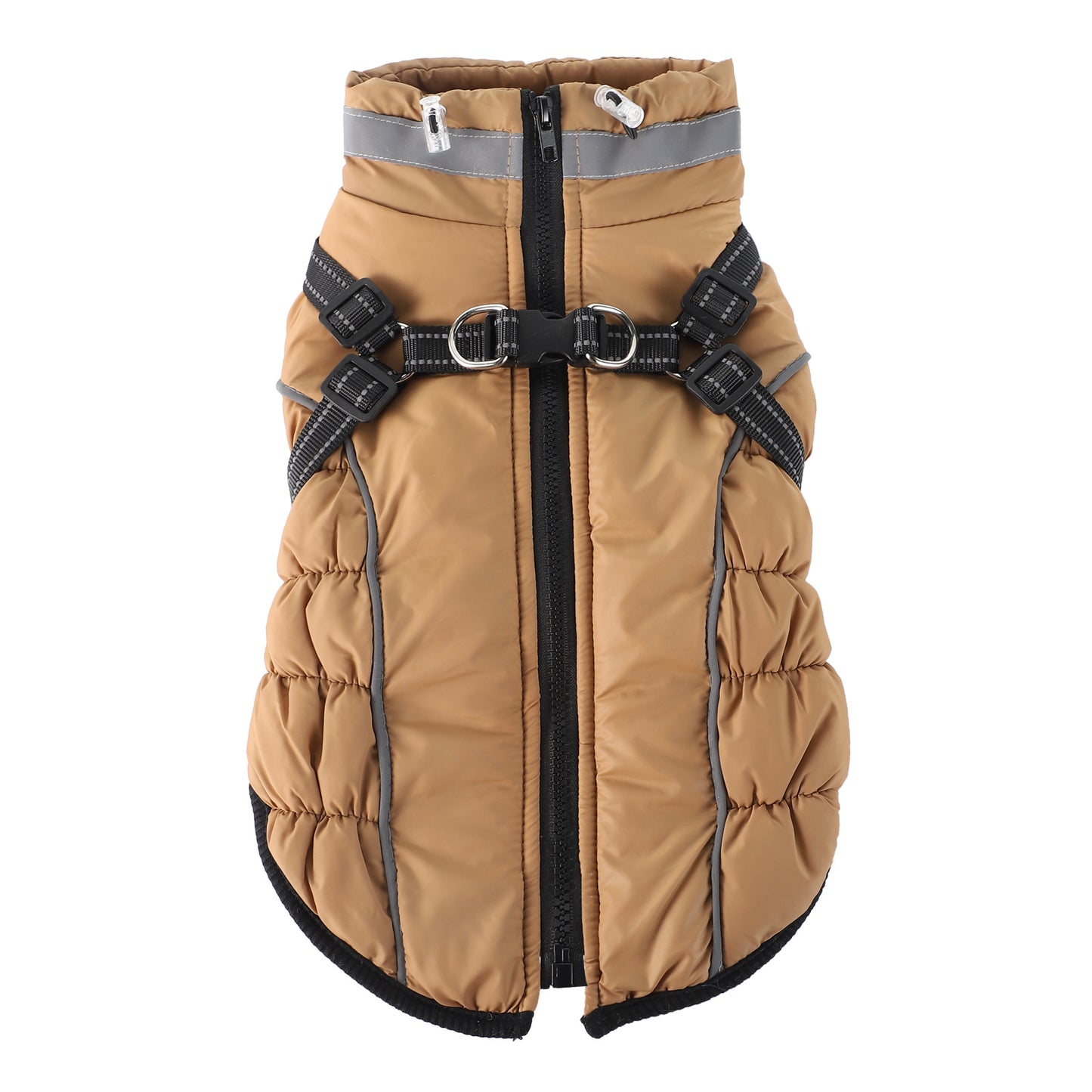 PfotenPlus Warme Reflektierende Traction Coat Plus Fleece Hundejacke