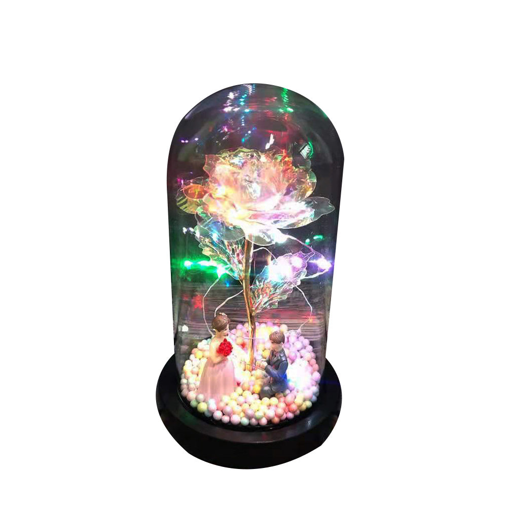 Ewige Rose In Glasflasche Mit Glaskuppel Hochzeitsdeko - Hobbyfy