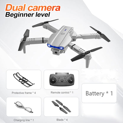 E99 Drohne Mit Dual Kamera HD Fernsteuerung - Hobbyfy