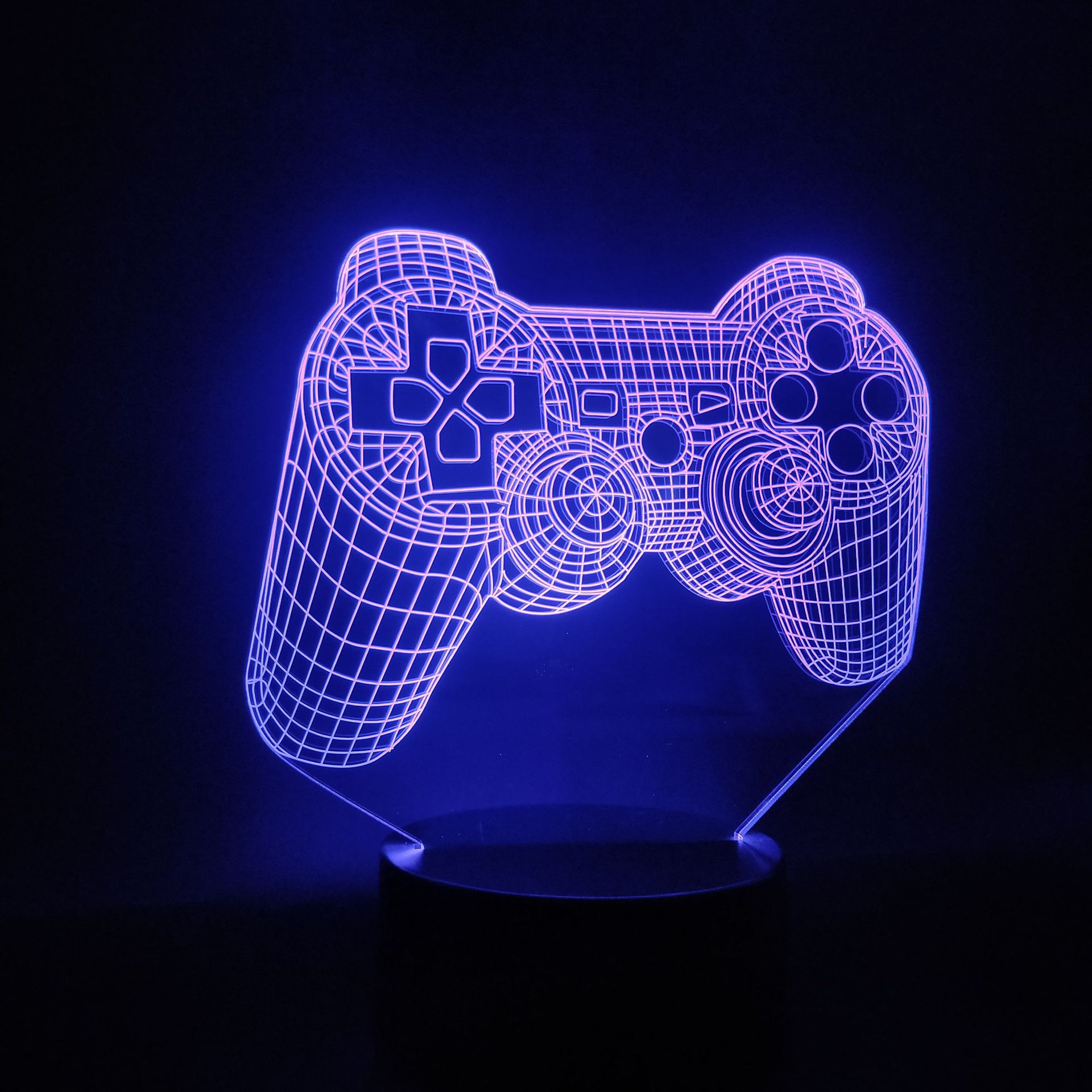 GamePad 3D Nachtlicht Kreative Tischlampe USB Stromversorgung 5V - Hobbyfy