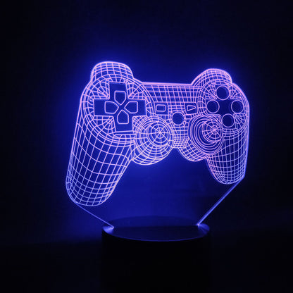 GamePad 3D Nachtlicht Kreative Tischlampe USB Stromversorgung 5V - Hobbyfy