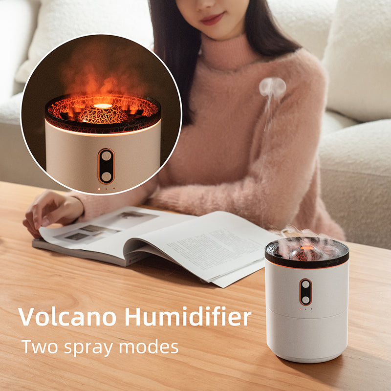 Volcanic Flame Aroma Diffuser USB Tragbar Jellyfish Nachtlicht Duft