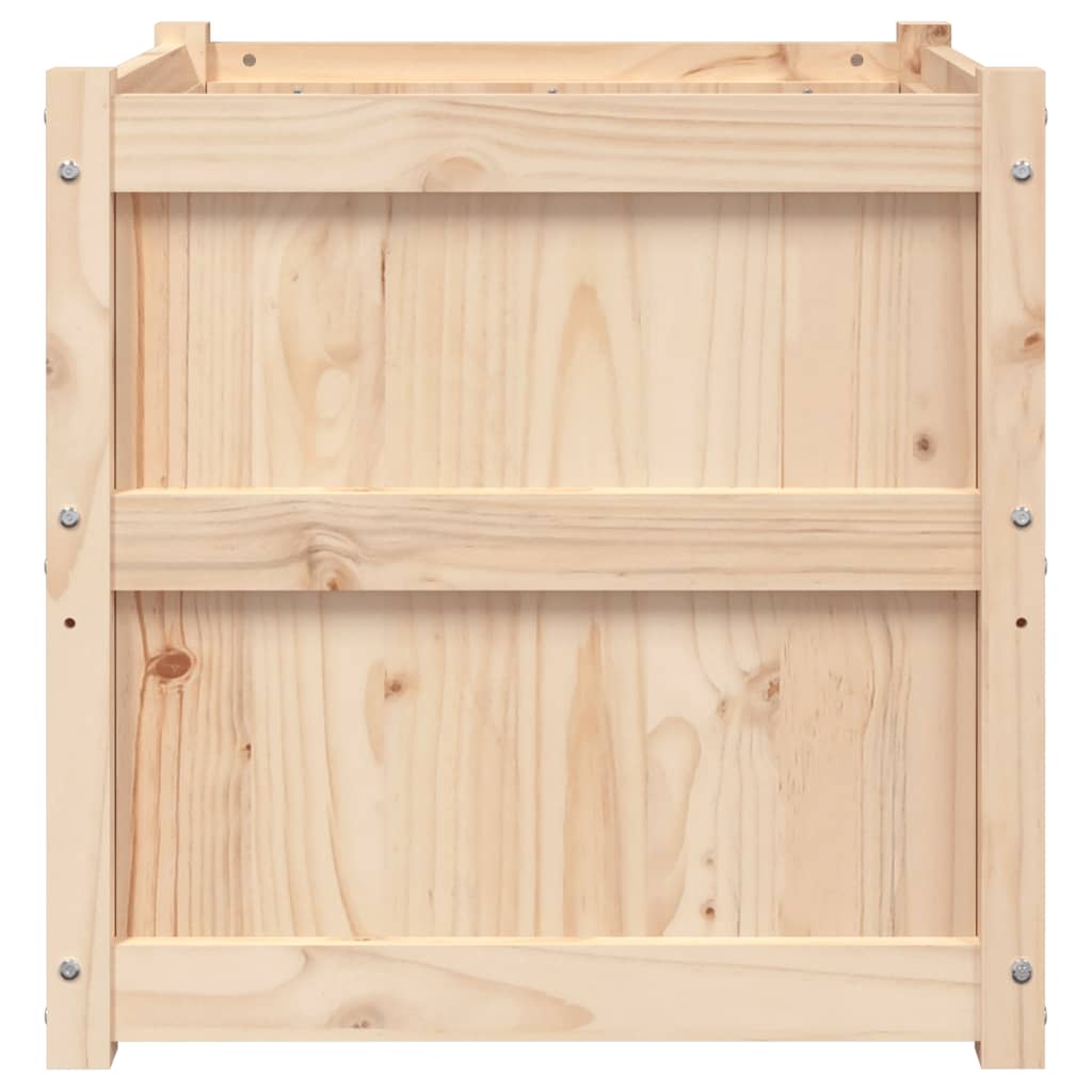 Pflanzkübel aus Massivem Kiefernholz Zweier Pack Wax Braun - Hobbyfy