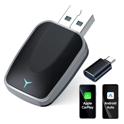 Kabelloser CarPlay Android Auto Adapter Aluminiumgehäuse - Hobbyfy