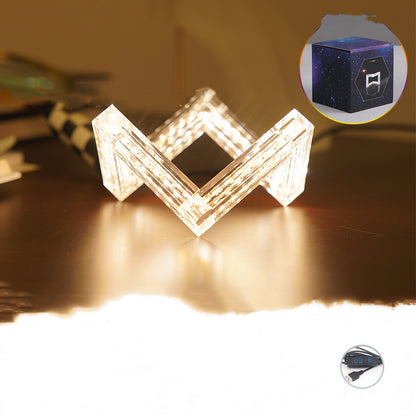 AcrylLux Bluetooth Tischlampe Mit Smart Steuerung USB LED