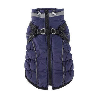 PfotenPlus Warme Reflektierende Traction Coat Plus Fleece Hundejacke