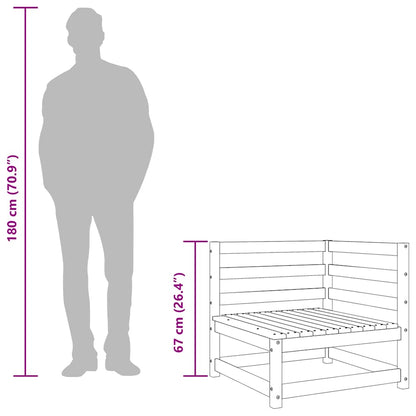 2teiliges Ecksofa Massives Kiefernholz unbehandelt - Hobbyfy