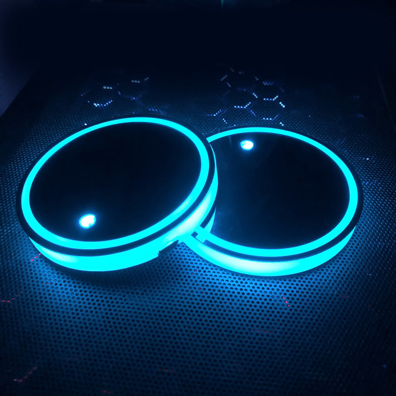 Auto Getränke-Untersetzer Mit LED Beleuchtung Zweier Set - Hobbyfy