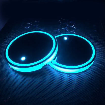 Auto Getränke-Untersetzer Mit LED Beleuchtung Zweier Set - Hobbyfy