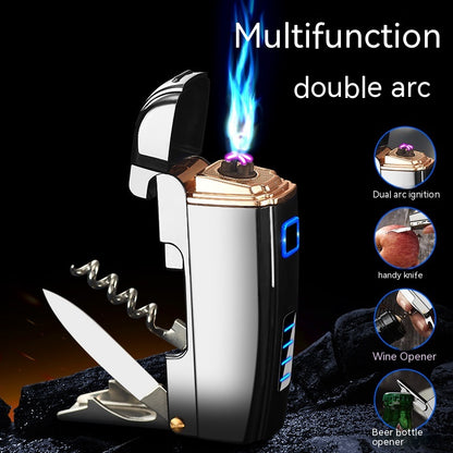 EdelFeuer Metallisches Feuerzeug Mit Induktivem Laden Stilvolles Design - Hobbyfy