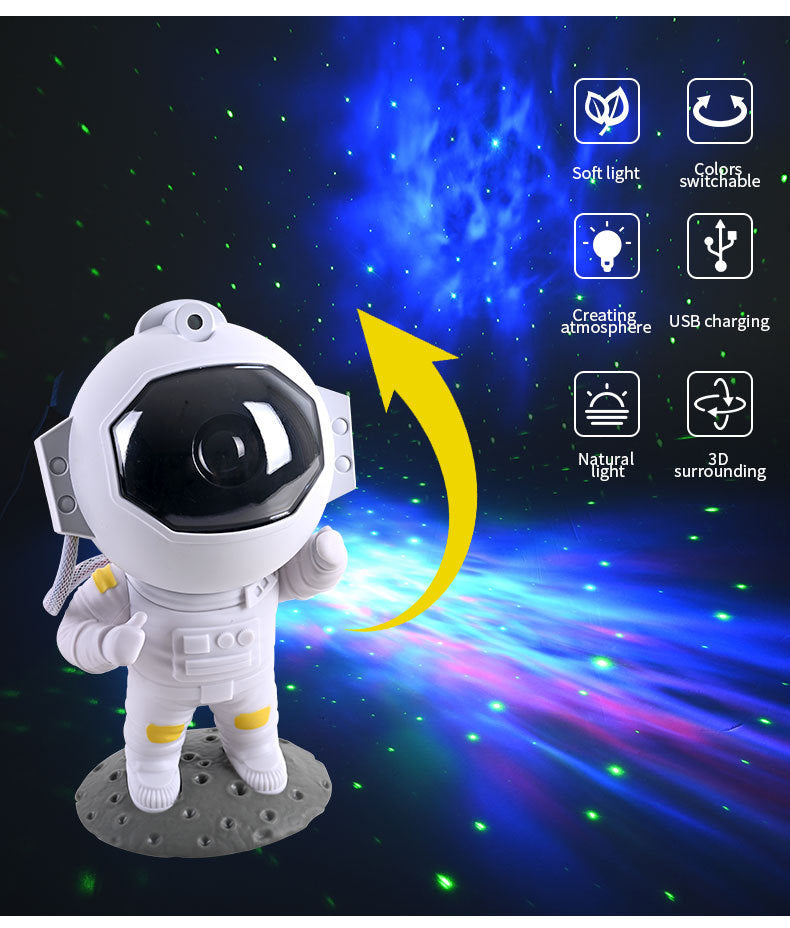 Galaxy Sternenhimmel Projektor Astronauten Nachtlicht Für Kinderzimmer - Hobbyfy