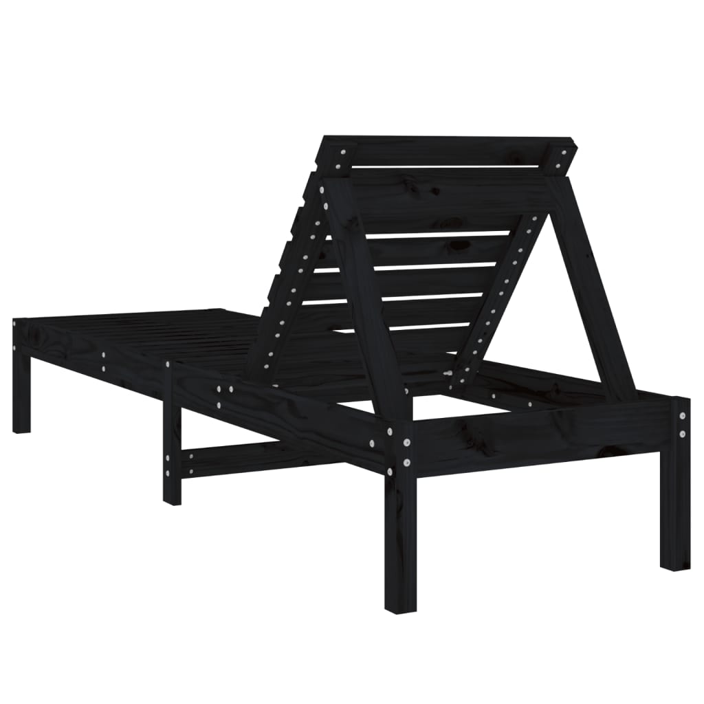 Zwei Sonnenliegen Aus Massivholz Mit Verstellbarer Rückenlehne - Hobbyfy