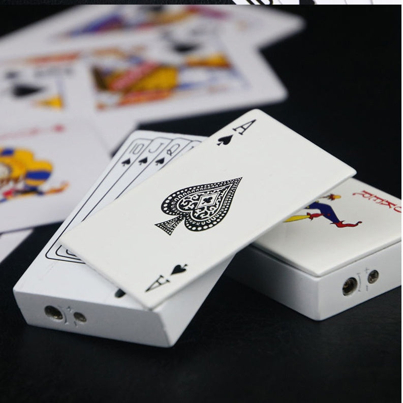 Poker Karten Metall Feuerzeug Mit Schlüsselanhänger Winddicht - Hobbyfy