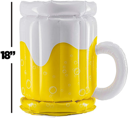 Großes Aufblasbares Bierkrug Getränke Kühler Pool Für Erwachsene 2 In 1 Getränkebecher Partyzubehör - Hobbyfy