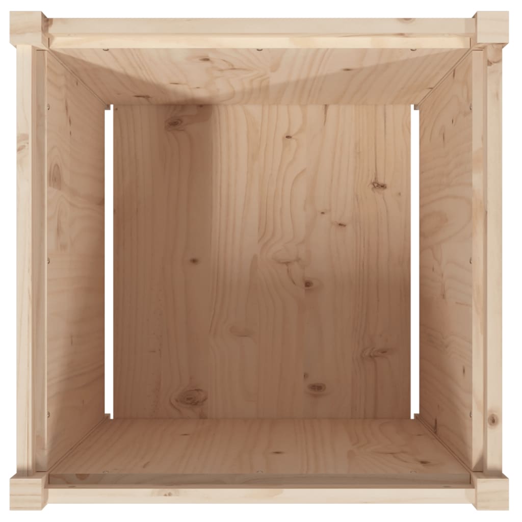 Pflanzkübel aus Massivem Kiefernholz Zweier Pack Wax Braun - Hobbyfy