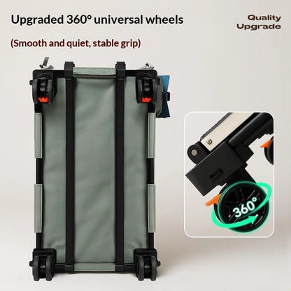 PetVoyage Großes Volumen Rollende Transporttasche Grün Langem Griff