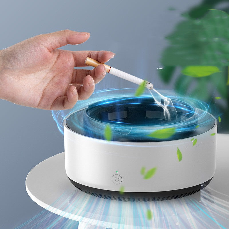 LuftPur Intelligenter All In One Aschenbecher Luftreiniger Grau - Hobbyfy