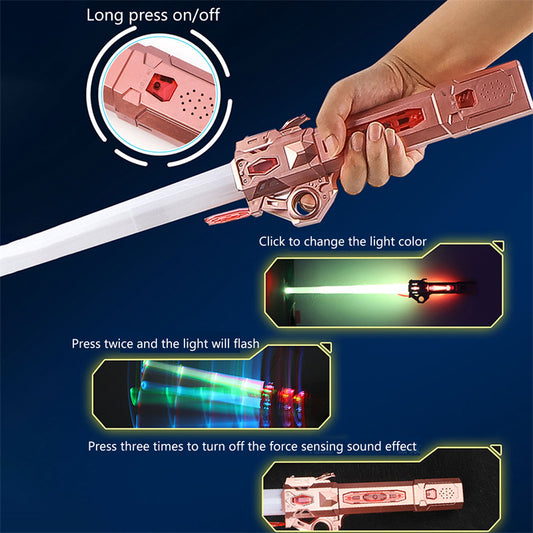 CosplayPro Lichtschwert RGB Ausziehbar Zweiklingen USB C Kinder - Hobbyfy