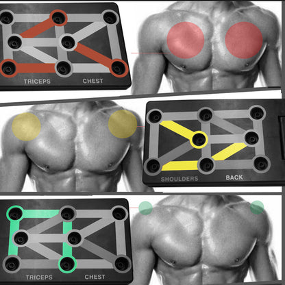 Multifunktionales Farbcodiertes Push-Up-Board für Home Gym