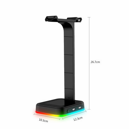 NebulaGamer Kopfhörerhalterung 2-In-1 RGB USB-Lade-Datenstation - Hobbyfy