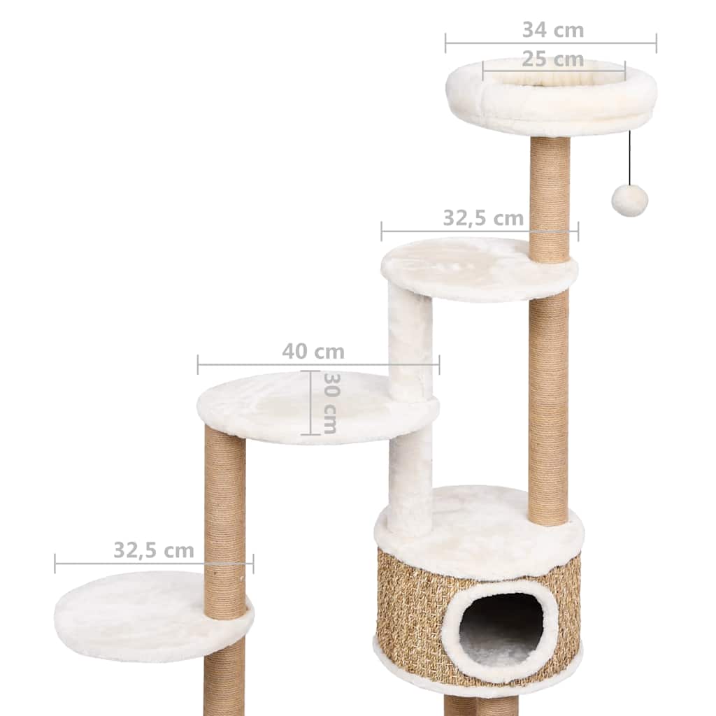 Katzenspielbaum Seagrass 148 cm Mit Luxuskissen Premium - Hobbyfy