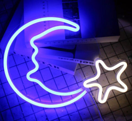 LED Neon Leuchte Wand Spaceman Planet Motiv Innen & Außen - Hobbyfy
