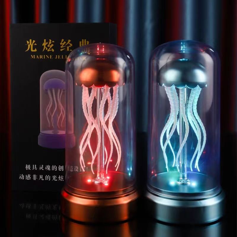 AuroraHaus Mechanische Qualle Musikbox Mit Leuchtendem Ambiente Licht - Hobbyfy