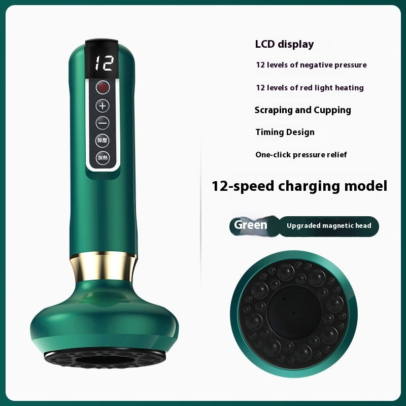 VitalPulse Beheiztes Kabelloses Scraping Massagegerät Mit Cupping Funktion Fuer Schmerz Und Stressabbau - Hobbyfy