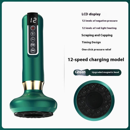 VitalPulse Beheiztes Kabelloses Scraping Massagegerät Mit Cupping Funktion Fuer Schmerz Und Stressabbau - Hobbyfy