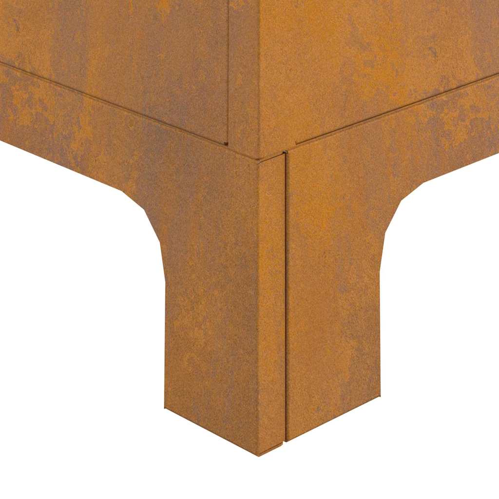 Wetterfeste Feuerstelle Aus Stahl Braun Zylinderform 50 x 50 x 70 cm - Hobbyfy