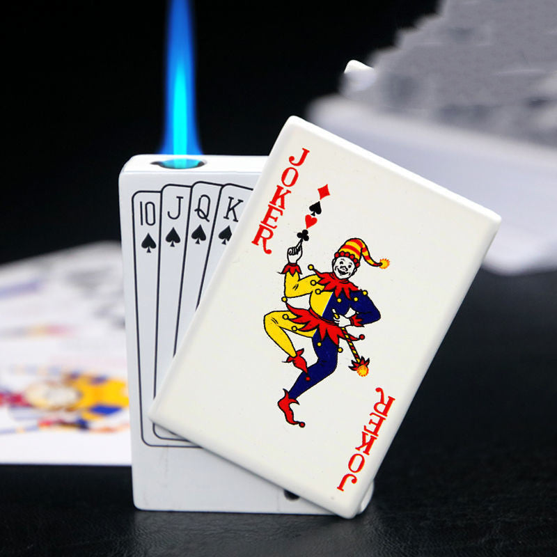 Poker Karten Metall Feuerzeug Mit Schlüsselanhänger Winddicht - Hobbyfy