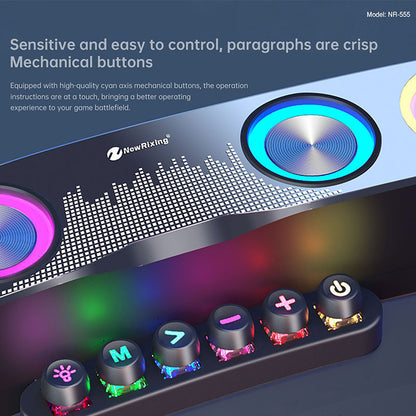 Colorful Desktop Gaming Bluetooth Speaker Mit LED Kompakte Klanglösung - Hobbyfy
