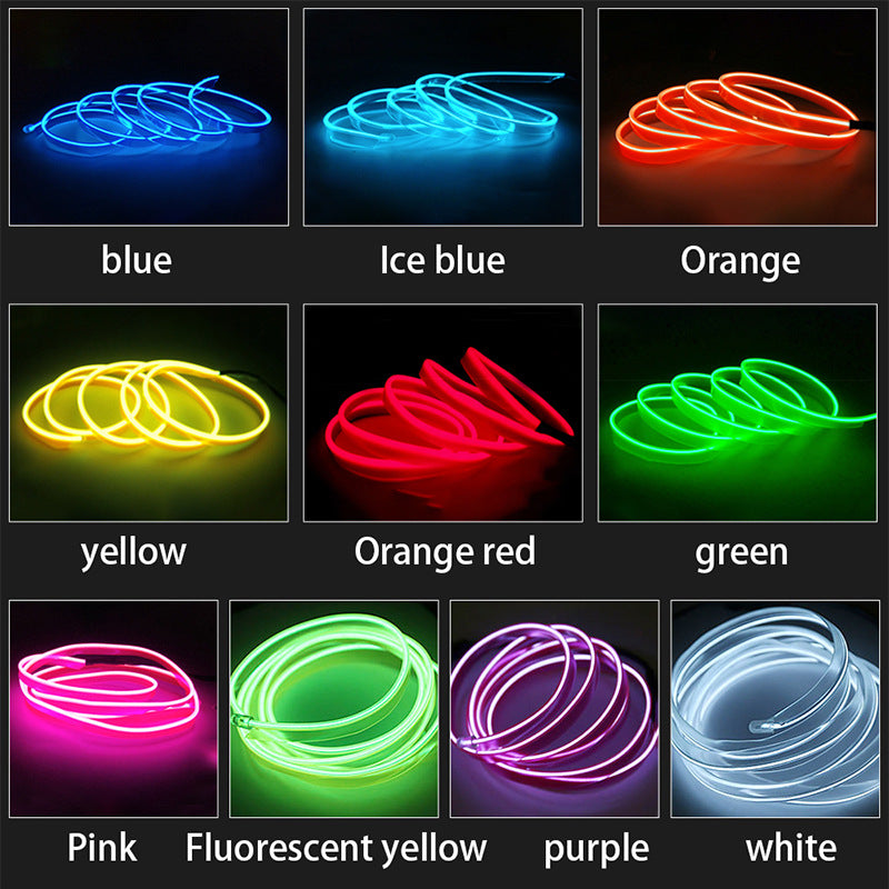 LumiLux NeonFlex Flexible LED Streifen 12V Wasserdicht USB Auto Fahrrad - Hobbyfy
