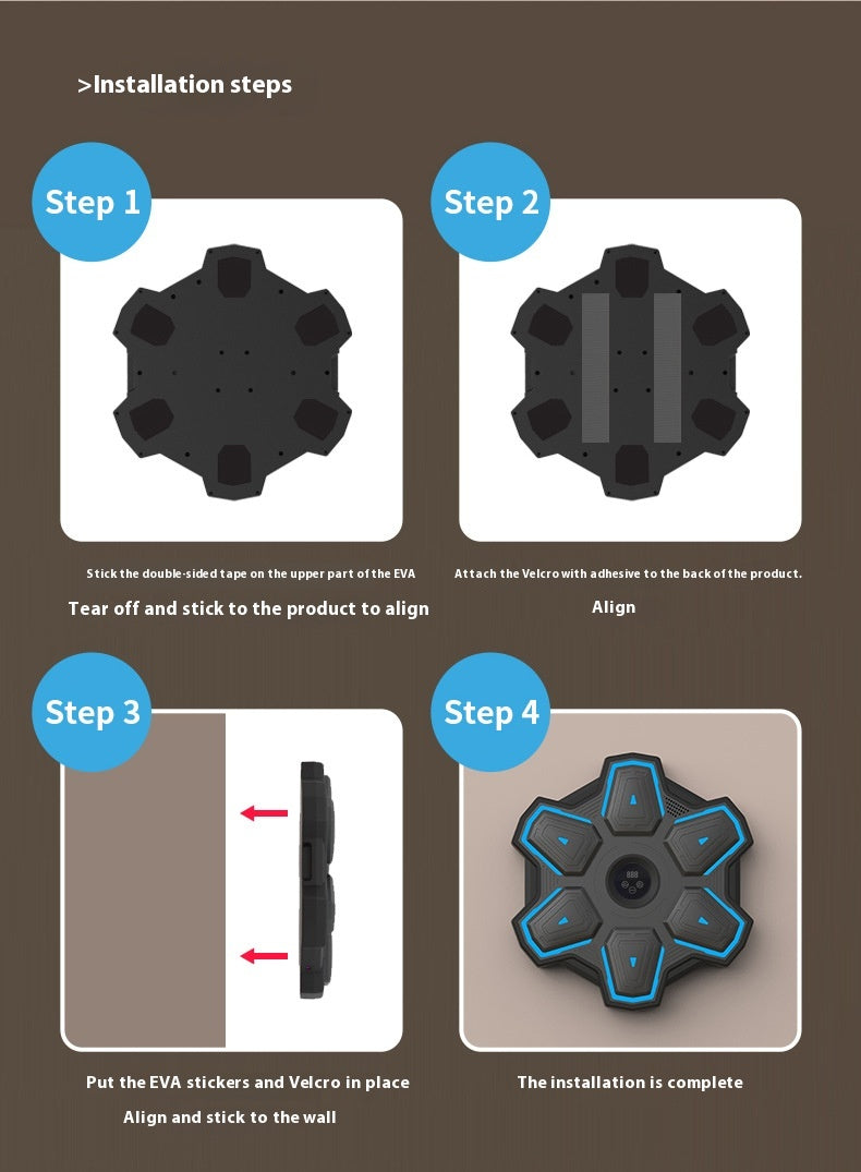 Reaktions Trainer Musik Boxen Mit LED Licht Und 6 Zielpunkten
