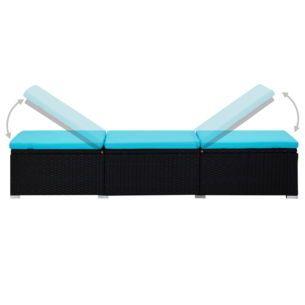 Sonnenliege Mit Auflage Und Beistelltisch Aus Poly Rattan - Hobbyfy