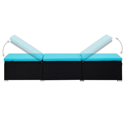 Sonnenliege Mit Auflage Und Beistelltisch Aus Poly Rattan - Hobbyfy