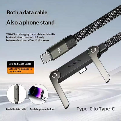 PowerLine 240W USB-C Ladekabel Mit Faltbarem Standfuß - Hobbyfy
