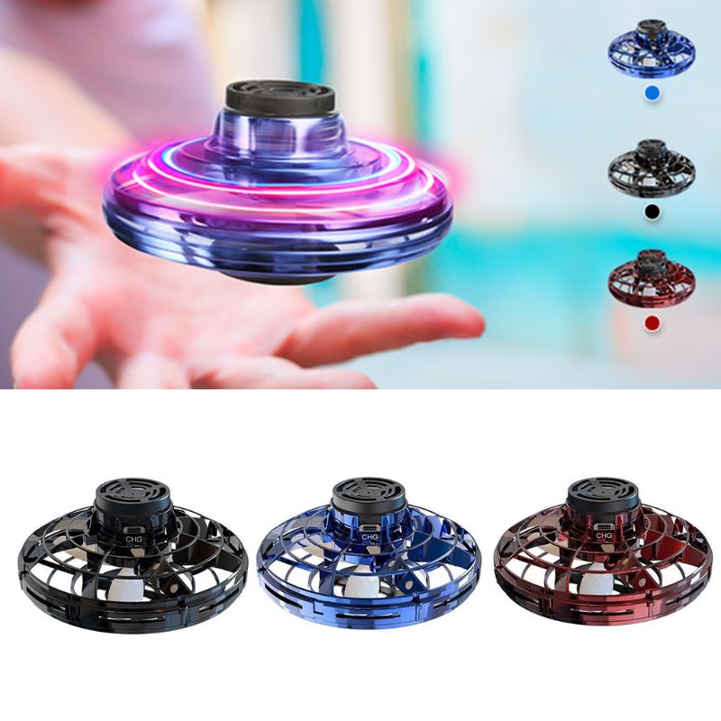 Gufo Mini Fingertip Gyro Interaktives LED UFO Spinner Spielzeug Für Kinder Ideal Zum Drehen Werfen - Hobbyfy