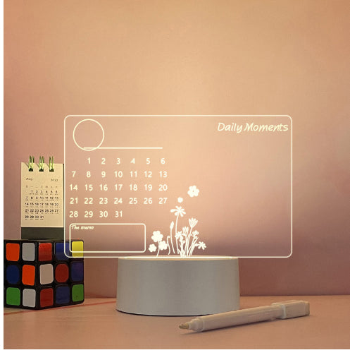 Leuchtendes Acryl Notizboard Erasierbares Whiteboard - Hobbyfy