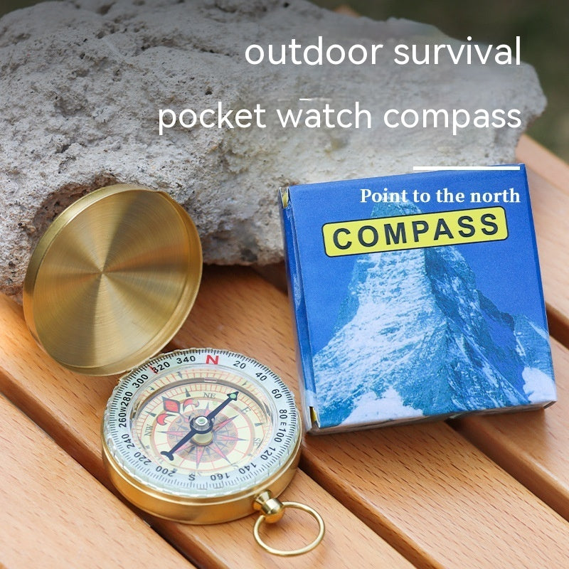Taschenuhr Outdoor Mit Flip Kompass Und Deckel Leuchtanzeige - Hobbyfy