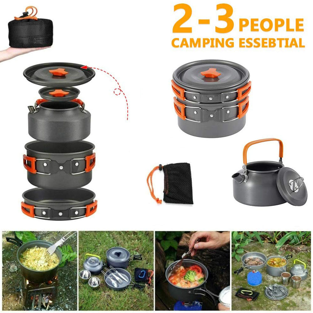 Faltbares Picknick Geschirr Aluminium Set Für 2-3 Personen - Hobbyfy