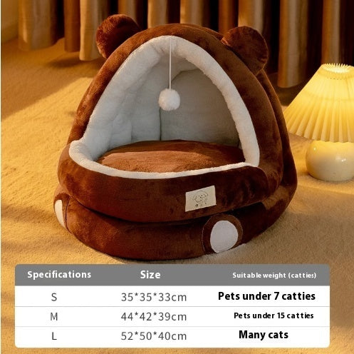 Cat Nest Four Seasons Universal Winter Warm Closed - Hobbyfy