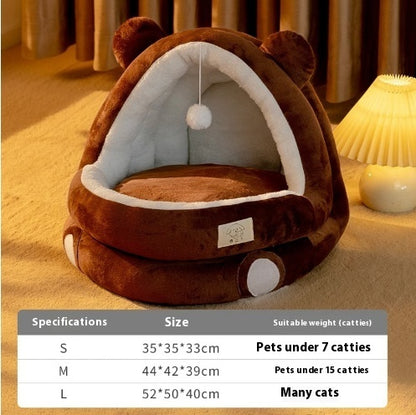 Cat Nest Four Seasons Universal Winter Warm Closed - Hobbyfy