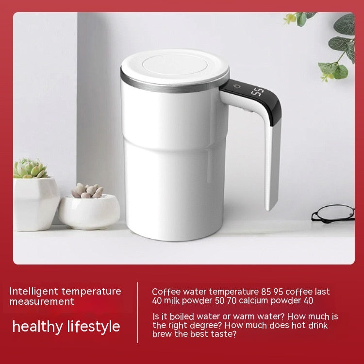 Milksha Elektrischer Kaffeebecher USB Wiederaufladbar Mit Magnetrührwerk IP67 Wasserdicht Edelstahl - Hobbyfy