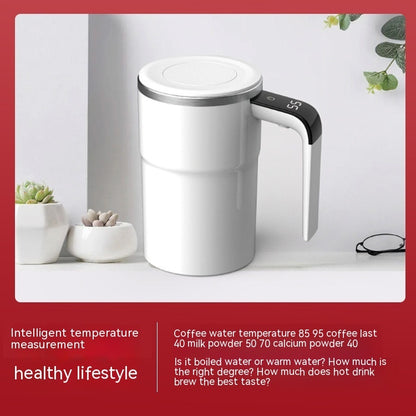 Milksha Elektrischer Kaffeebecher USB Wiederaufladbar Mit Magnetrührwerk IP67 Wasserdicht Edelstahl - Hobbyfy