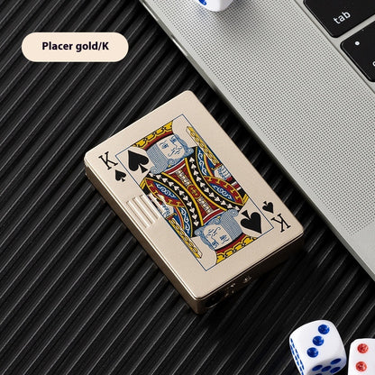 Poker Karten Metall Feuerzeug Mit Schlüsselanhänger Winddicht - Hobbyfy