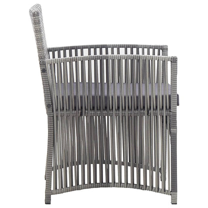 4-Teiliges Gartenlounge-Set Mit Auflagen Aus Poly-Rattan Anthrazit - Hobbyfy